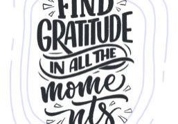 Hand Drawn Lettering Quote About Gratitude. Cool Phrase For Prin